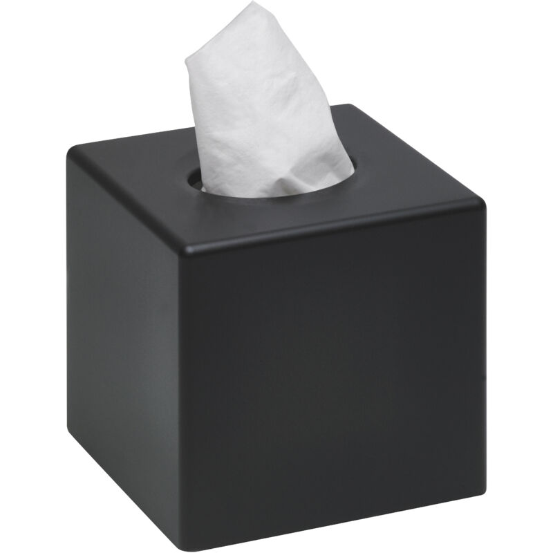Sanibox boîte mouchoirs carrée noire mat - Matériel professionnel - JVD