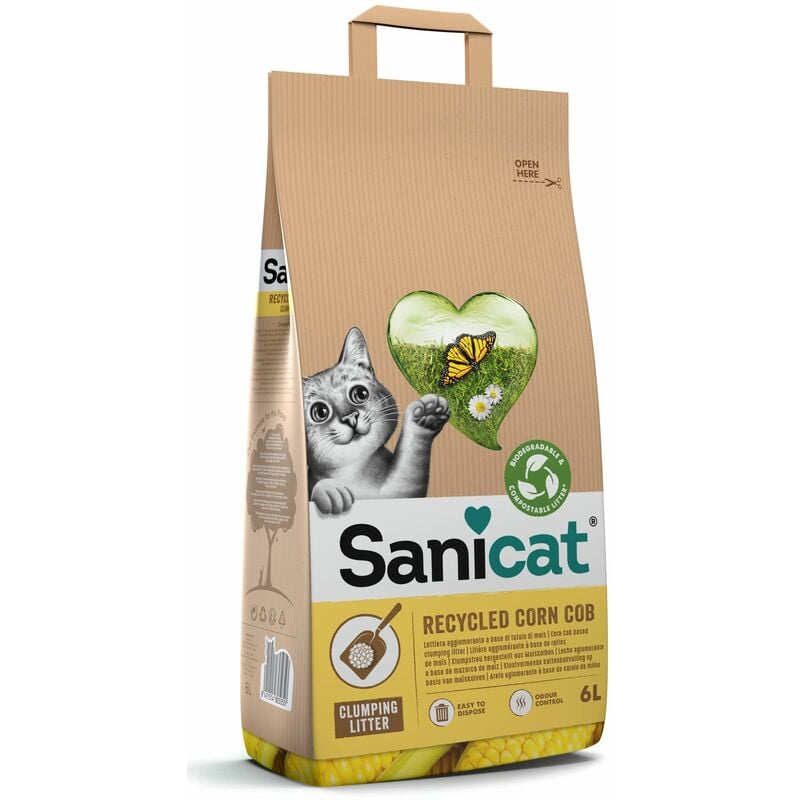 Sanicat Corn Cat Litter 6L - 262475