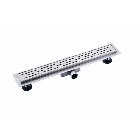 Saniclass 2.0 Caniveau de douche 110cm avec grile à carreler et bride de sol Inox - Inox brossé