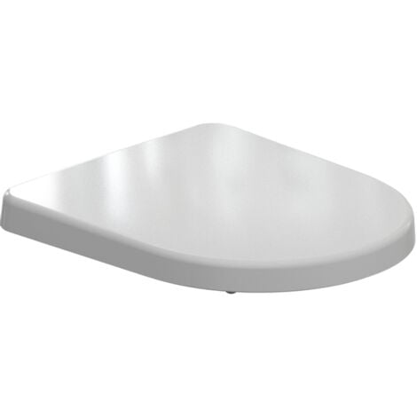 Saniclass Abattant WC déclipsable et softclose compatible avec Duravit Starck 3 blanc brillant