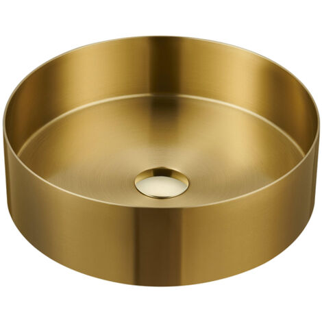 Saniclass ONE vasque a poser 36x11cm inox laiton brosse