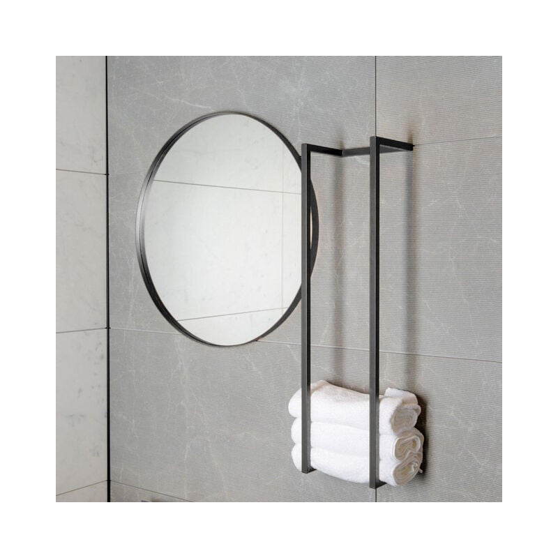 Saniclass - Rayon porte-serviettes 95x25x20cm noir mat