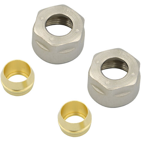 Sanicomfort Klemmverschraubung 15 mm für Metallrohr - 2 Stück
