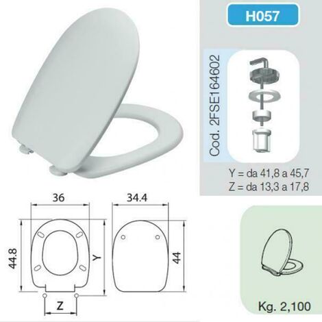 SANIPLAST SEDILE DUROFORT PASSEPARTOUT BIANCO H057 (SELNOVA)