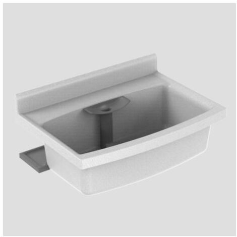 Sanit Beckenkombination maxi 60008B60099  granit, Ablage  anthrazit, mit Standrohr, Trichter