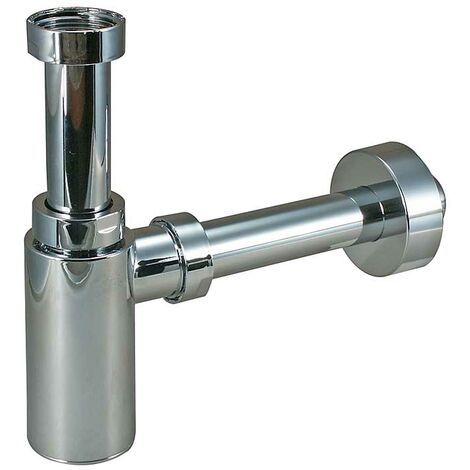 SANIT Flaschen Geruchverschluss Design 1 1/4 Zoll x 32mm, Made in Germany, Chrom