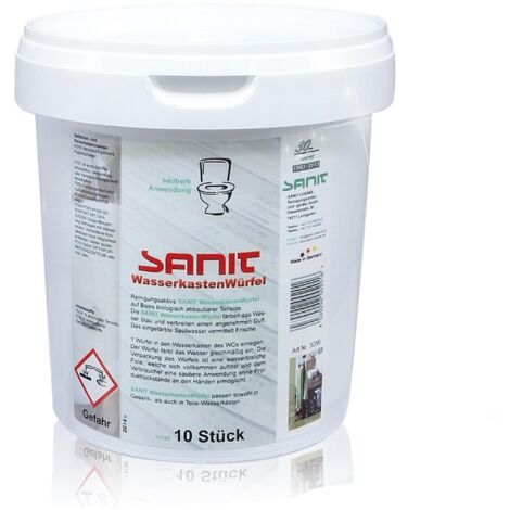 Sanit Wasserkastenwürfel 3056   für Einwurfschacht Geberit, 10 Stück