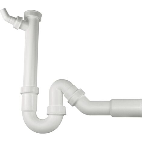 Sanitärzubehör Blanco glatter Rohrsiphon weiß 40 mm