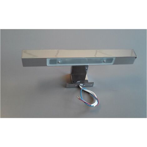 Sanitaire – Applique extérieure halogène chromée IP44 – Dimensions L298 x P97 x H30 mm – Éclairage moderne pour salons et bureaux