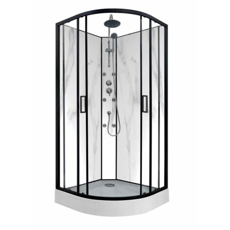 Cabine de douche intégrale 80x80 quart de cercle