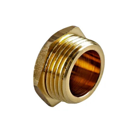Sanitaire-Distribution – Bouchon laiton mâle 20x27 – Raccord fileté pour plomberie – 3/4' – Conçu pour raccords à visser en laiton