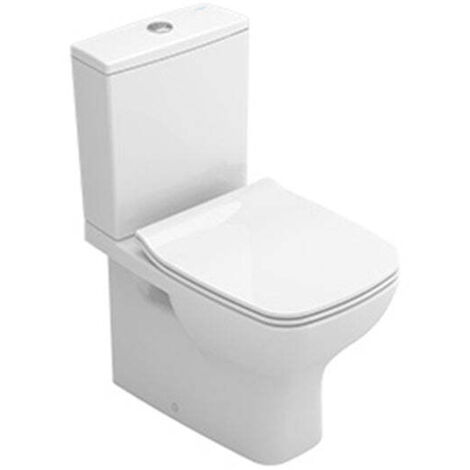 SANITANA POP SQUARE Inodoro Rimless Compacto Completo Blanco Brillo - Asiento: Caida Amortiguada - ref: S10204081700000+S10077366600001+S80200861800000