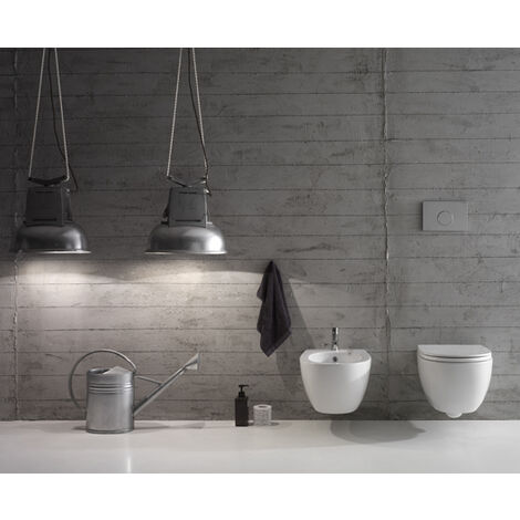 Sanitari 4all sospesi senza brida cm. 54x36 con sedile softclose