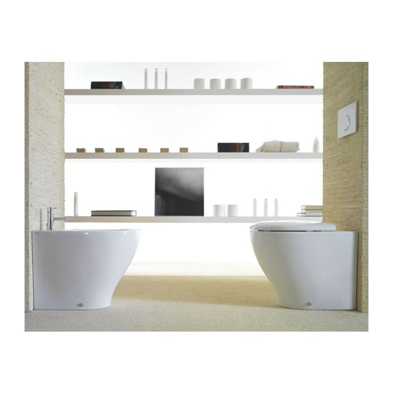 Sanitari Bowl+ filomuro scarico traslato cm. 55x38 con sedile