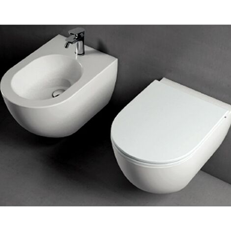 Sanitari Comoda sospesi senza brida cm. 51,5x36 con sedile