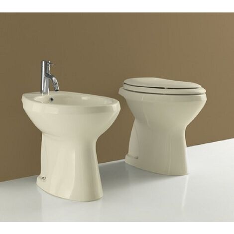 Water/bidet Confort scarico terra cm. 52x36,5 bianco lucido di Ceramic