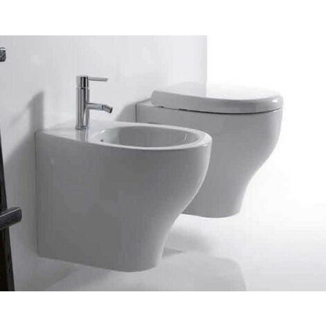 Sanitari Eden sospesi senza brida cm. 53x36 con sedile avvolgente