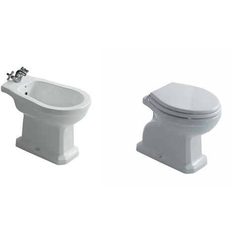 Sanitari Ethos a terra distanziati cm. 56x38 con sedile standard