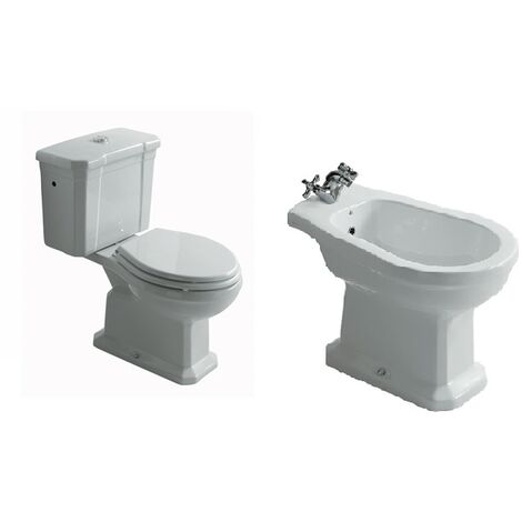 Sanitari Ethos monoblocco distanziati cm. 68x38 con sedile