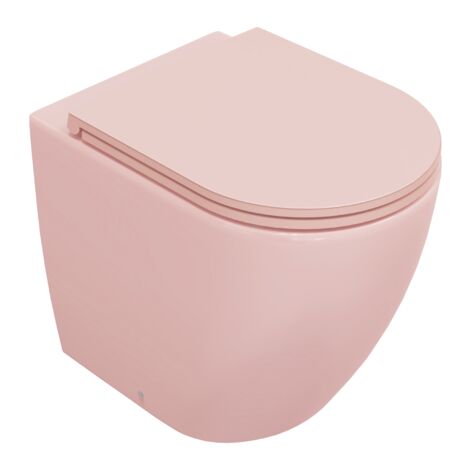 Sanitari filomuro opaco INFINITY: vaso, bidet, copriwater soft-close - Salmone Opaco