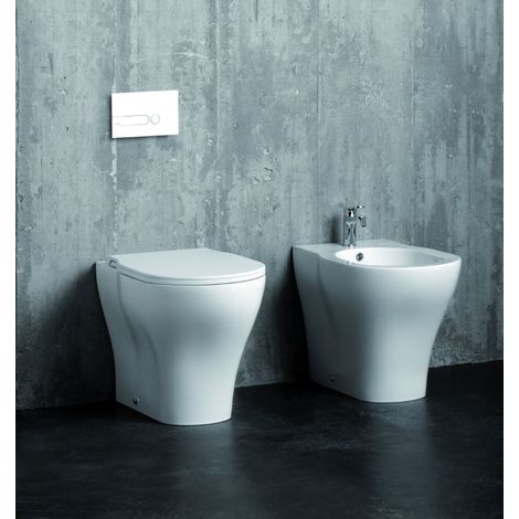 Azzurra Ceramica Sanitari Spa.Sanitari Filomuro Serie Xl Azzurra Ceramica Kit Filomuro Azzurra Xl Bidet Vaso Coprivaso 1293 4343