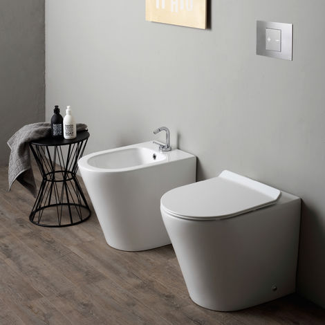 Sanitari Nero Ceramica Aliseo.Set Wc Bidet Nero Al Miglior Prezzo