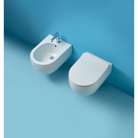 Sanitari Flo mini sospesi salvaspazio cm. 50x36 con sedile