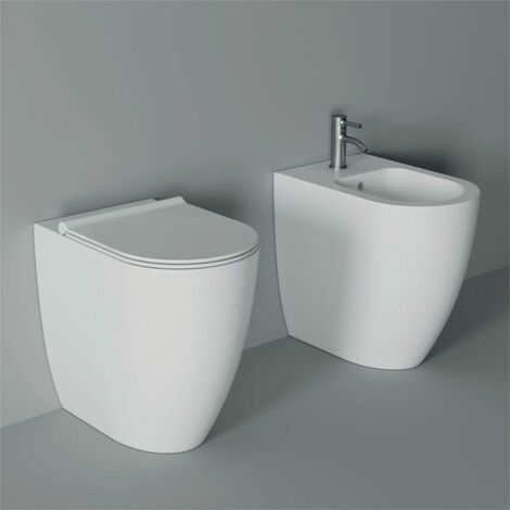 Sanitari Form filomuro rialzati senza brida cm. 54x35 con sedile
