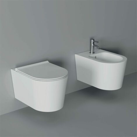 Sanitari Form sospesi senza brida cm. 50x35 con sedile sottile