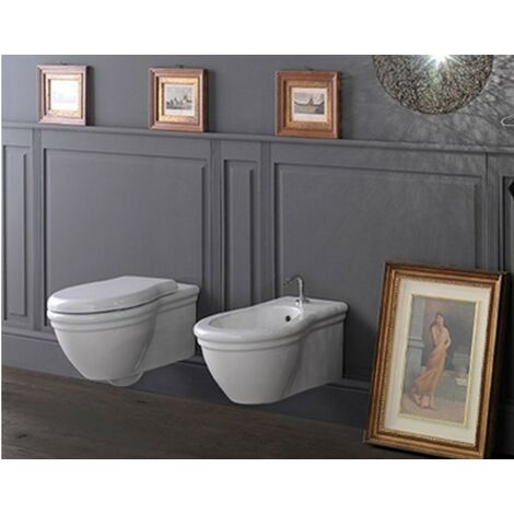Sanitari Paestum sospesi cm. 57x38 con sedile in termoindurente