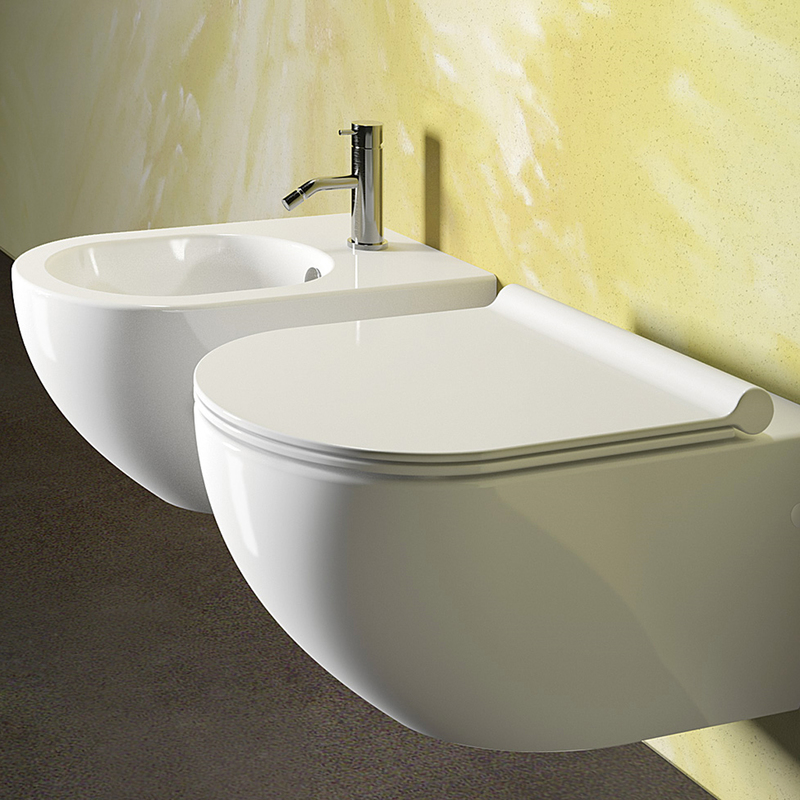 Sanitari Sospesi Nero Ceramica.Sanitari Sospesi Ceramica Catalano Sfera 54 Con Sedile Soft Close Slim Eco Sfera54s Sseco