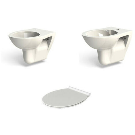 Sanitari sospesi Fast eco con copriwater sgancio rapido a discesa