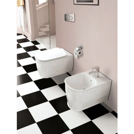 Sanitari sospesi rimless water e bidet copriwater soft close Mues Epoque