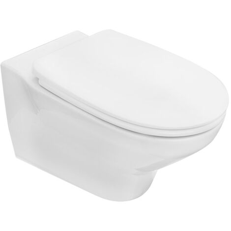 Sanitari sospesi serie GELSO: vaso, bidet, copriwater soft-close - Bianco Lucido