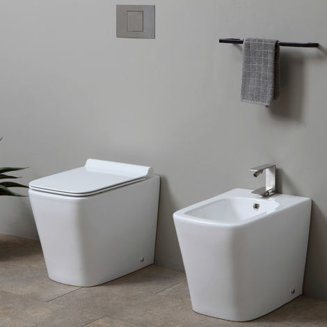 Sanitari Nero Ceramica Aliseo.Set Wc Bidet Nero Al Miglior Prezzo