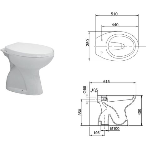 Wc Filo Parete Dolomite.Sanitari Tenax Ceramica Dolomite Vaso Wc Con Sedile Termoindurente 271288788597