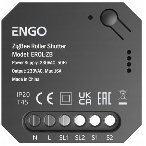 Sanitas  Contrôleur de volets Erol-ZB - Zigbee - Intégré - Automatisation - Commande  distance