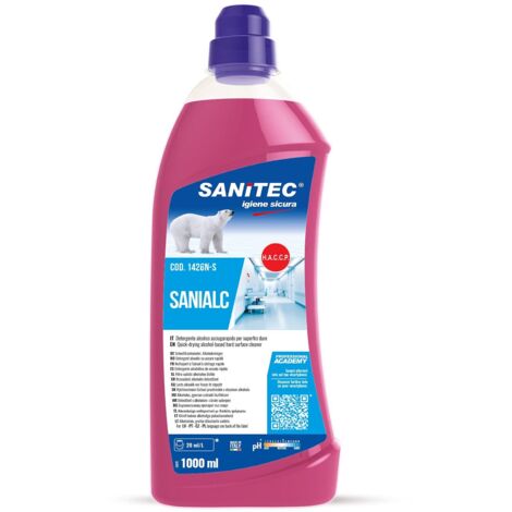 Sanitec Sanialc, Detergente Concentrato Multi Superficie, 1000 ml