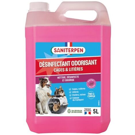 SANITERPEN - Desinfectant odorisant cages litieres 5l