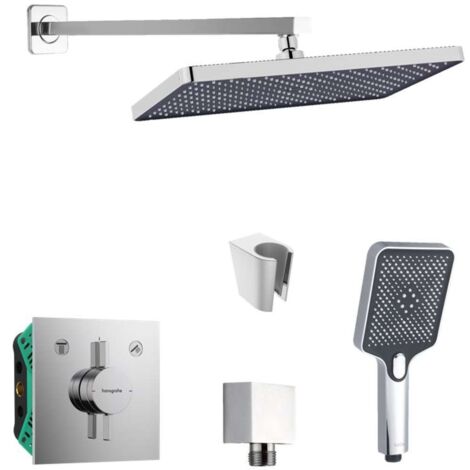 SANITINO - Brauseset mit Unterputz-Einbaukörper hangrohe, kielle Zubehör, Chrom SANI21HKK001