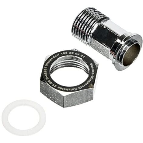 Sanitop-Wingenroth 14082 9 - Raccordo a vite per contatore dell'acqua, cromato, 3/2 x 1/2"