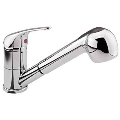 Sanitop-Wingenroth 77105 4 Anima Robinet Maniglia Del Rubinetto Per Il Singolo Lavello Della Cucina Con Doccetta Chrome