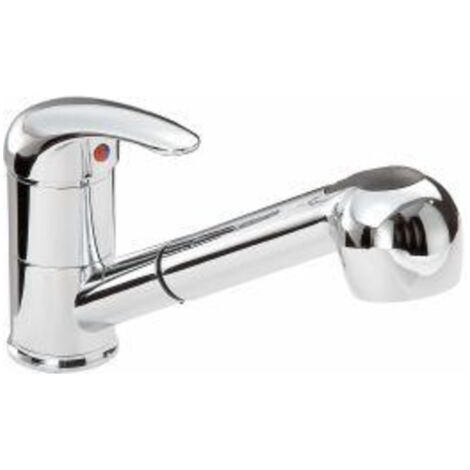 Sanitop-Wingenroth 77105 4 Soul Robinet mitigeur a poignée unique pour évier de cuisine avec douchette Chromé