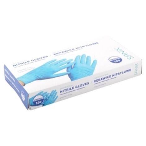 Sanix puderfreie Nitrilhandschuhe, Größe Medium, 100 Stück