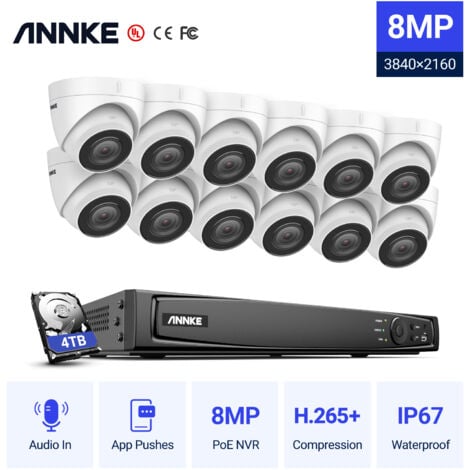SANNCE 4-Channel 5MP XPoE Network Video Security System (NVR Kit) CCTV kits