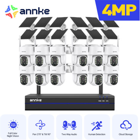 SANNCE 5MP 8Channel PoE Security System with CCTV Remote Access Color Night Vision 6TB