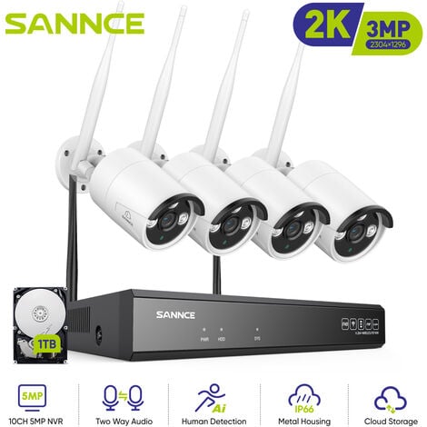 Ulisem Camera Surveillance WiFi Exterieur Réseau de caméras de surveillance  sans fil HD 1080P Caméra WIFI