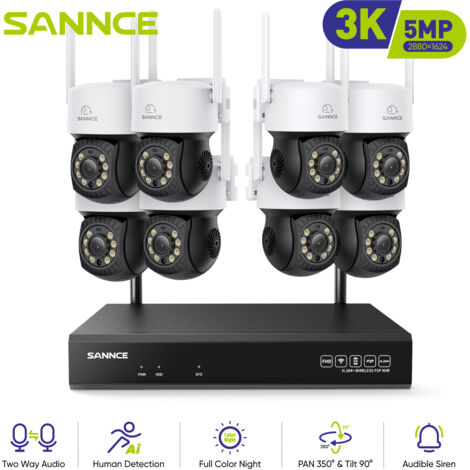 SANNCE 5MP Wireless PT Security Camera with Two-Way Audio Work With Alexa