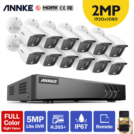 SANNCE 8CH 1080p Security Camera System 5-in-1 CCTV DVR Recorder with 6 pcs Waterproof Wired Surveillance Cameras – without HDD