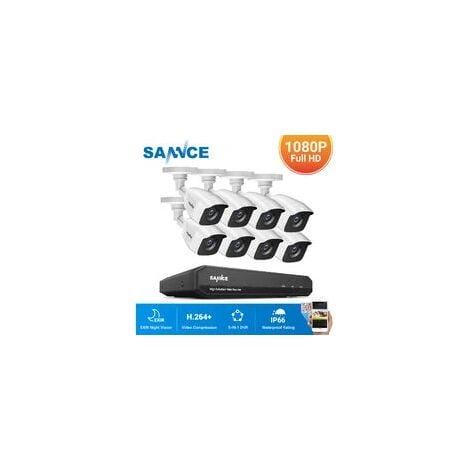 ANNKE SANNCE Überwachungskamera Set 10.1"Zoll 4CH DVR 4x1080P Kameras Nachtsicht Überwachungskameras System Fernansicht